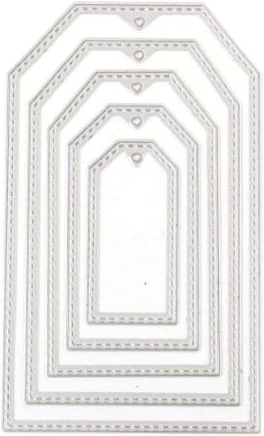 Mvchifay Cutting Dies Happy Birthday Holiday Thanks Greetings Metal Stencils Scrapbooking Tool Love Heart DIY Carbon Steel Embossing Template for Paper Card Making (A)