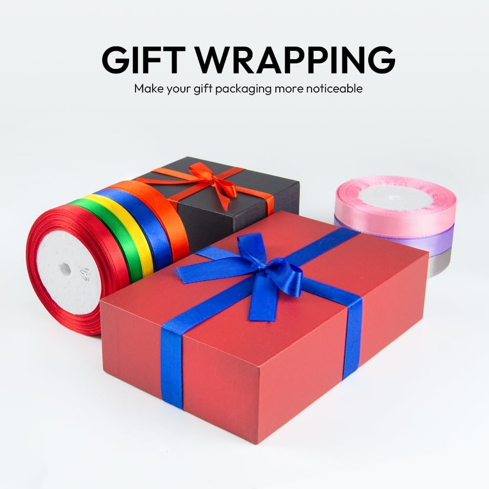 5/8 Inch 25 Yards Satin Ribbon Light Pink, Solid Color Fabric Ribbon for Gift Wrapping, Wedding, Polyester Gift Ribbon for Birthday Party Decoration, Craft, Hair, Floral, Sewing