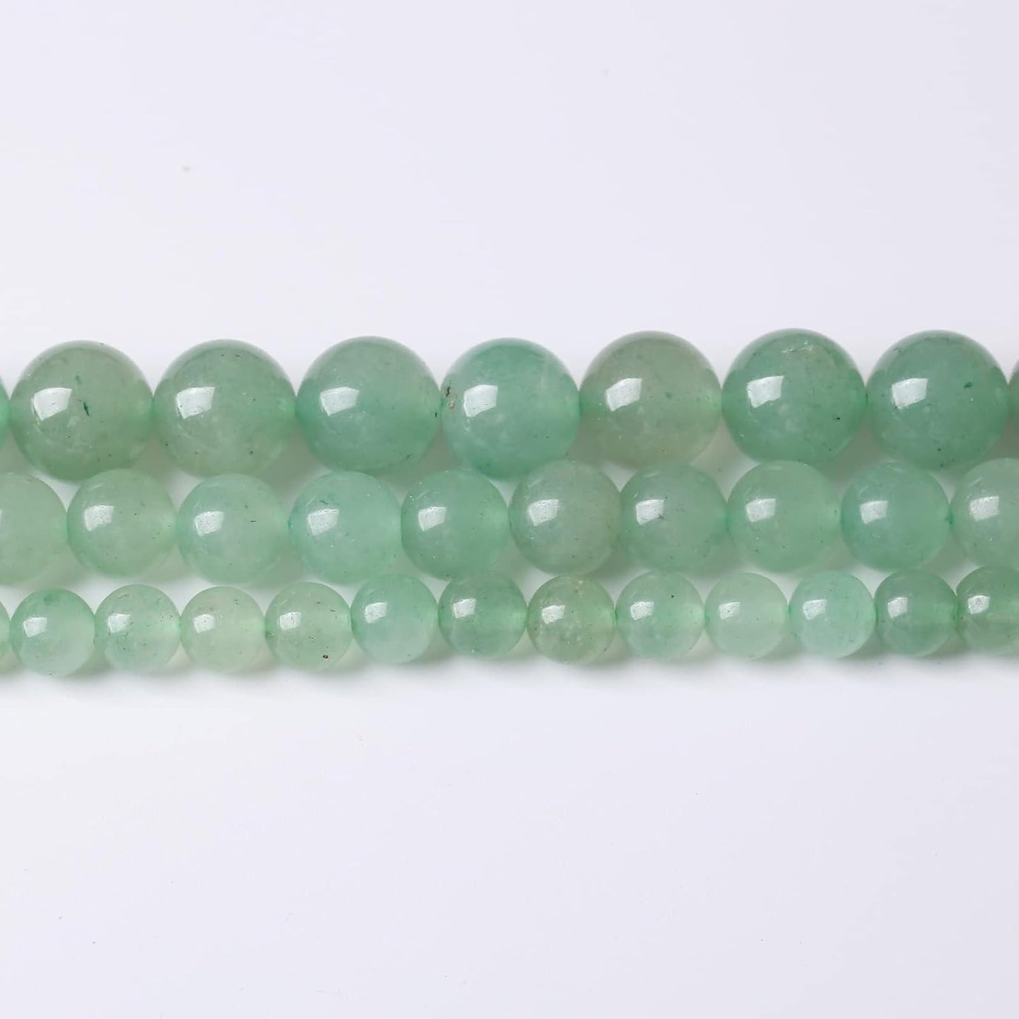 90PCS 4MM Green Aventurine Natural Gemstone Round Stone Beads for Jewelry Making DIY Energy Stone Healing Power Bracelet 15"