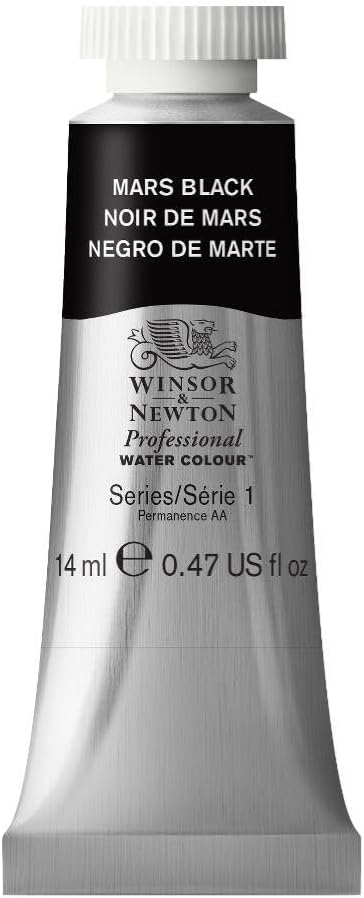 Winsor & Newton Professional Water Colour Paint, 0.47-oz Tube, Mars Black