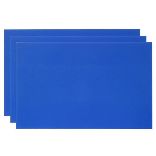 PATIKIL 8x12 Inch Anodized Aluminum Sheet Metal, 3Pcs Laser Plates Engraving Blanks 0.5MM Thin Rectangle for Crafting DIY House Laser Engraving, Blue