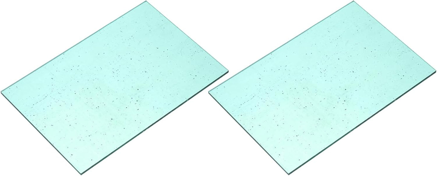 MECCANIXITY 2 Pcs Stained Glass Sheet Mosaic Tile 7.9 Inch x 5.9 Inch Lake Blue Stained Glass Sheets for Crafts DIY Art Project