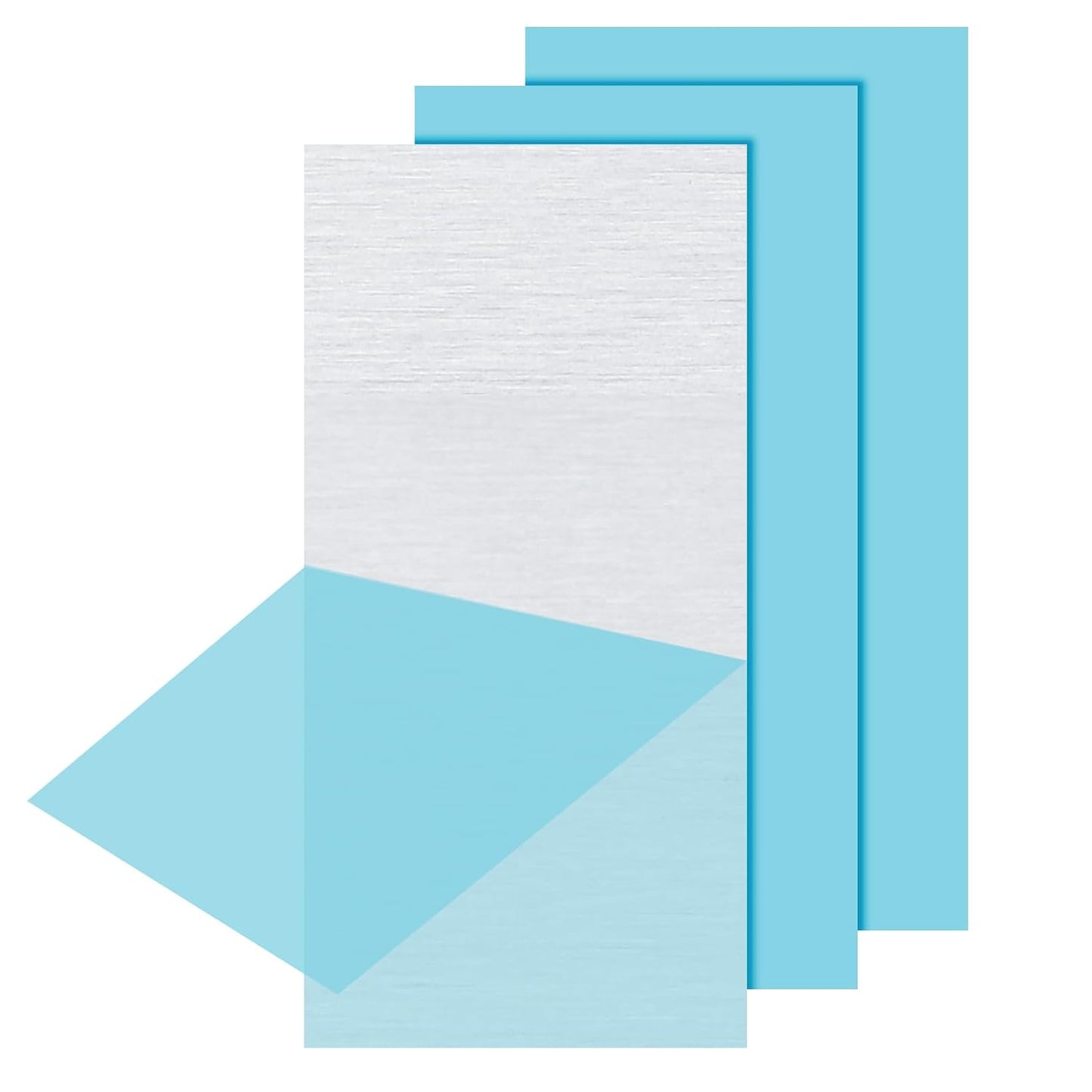 PATIKIL 6061 T651 Aluminum Sheet Metal 4 x 1.97 x 1/8(0.125") Inch 3Pcs Flat Plain Aluminum Plate Covered Stock with Protective Film, Heat Rectangle 3MM for Lndustry Crafting