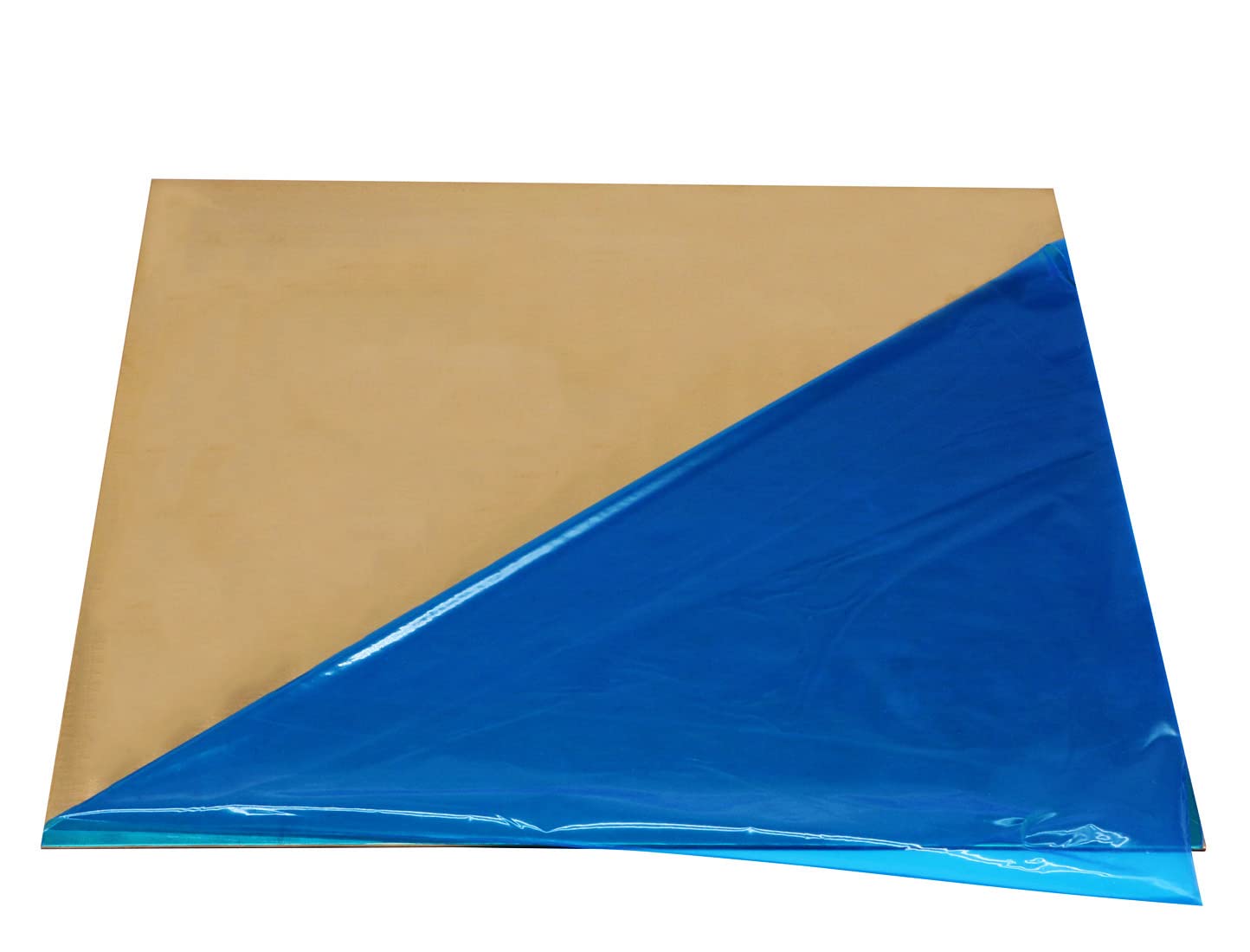 1 Pcs C280 Brass Sheet, 11.8" x 11.8", 18 Gauge(0.04"/1.02mm) Thickness, No Scratches, Protective Film on Both Sides