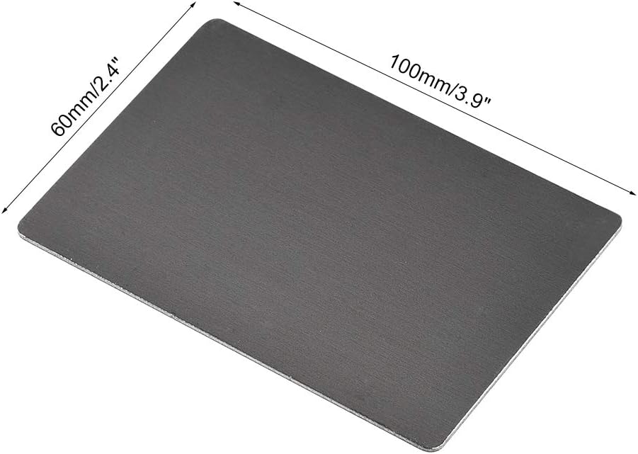 uxcell Blank Metal Card 100x60x1mm Anodized Aluminum Plate for DIY Laser Printing Engraving Black 5 Pcs