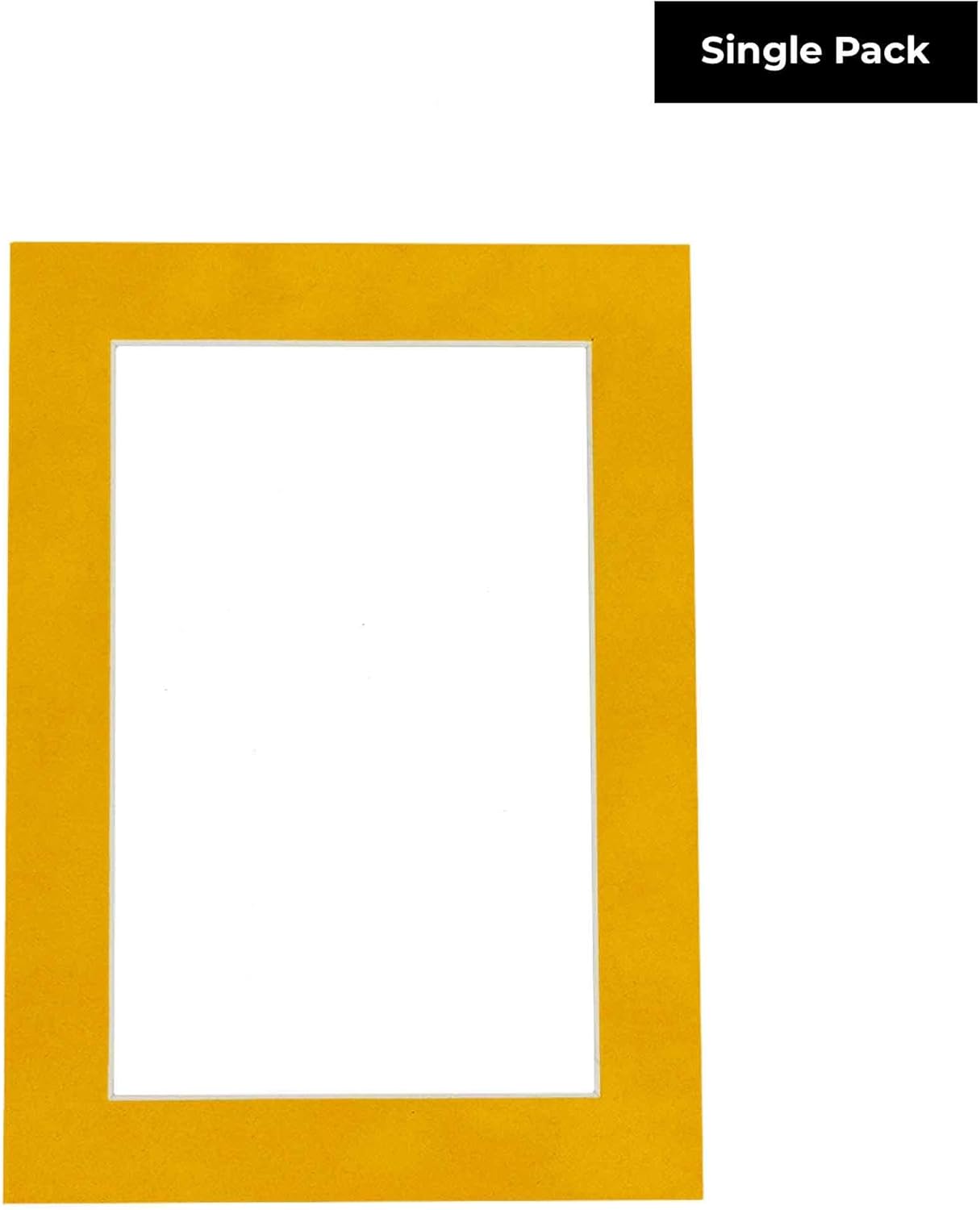 8x10 Mat Bevel Cut for 5x8 Photos - Acid Free Bright Yellow Precut Matboard - For Pictures, Photos, Framing - 4-ply Thickness