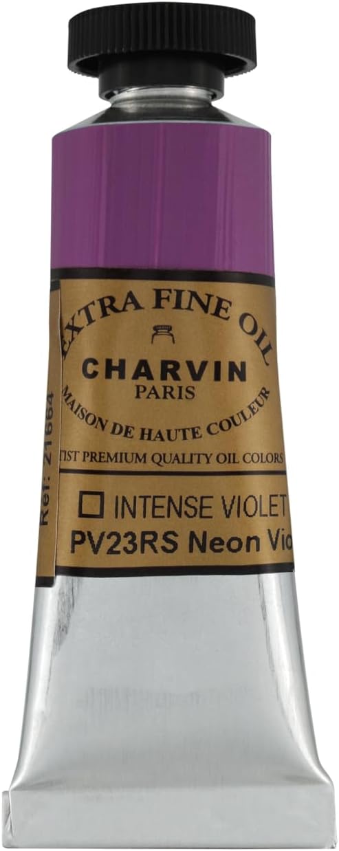 Charvin Extra Fine Oil Paint, Intense Violet 20 mL - Triple-Milled, Rich Texture, Poppy Oil-Based, Light-Fast, Handmade, Archival Quality