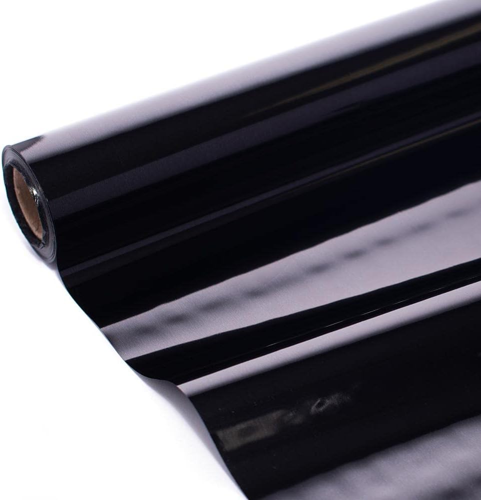 Anderson's Black Shiny Metallic PVC Roll: 47" x 100' Flame-Resistant Event Decor for Weddings, Parties, Photo Booths, Gift Wrap, Table Covers, Backdrops, Crafts & Holiday Decorations