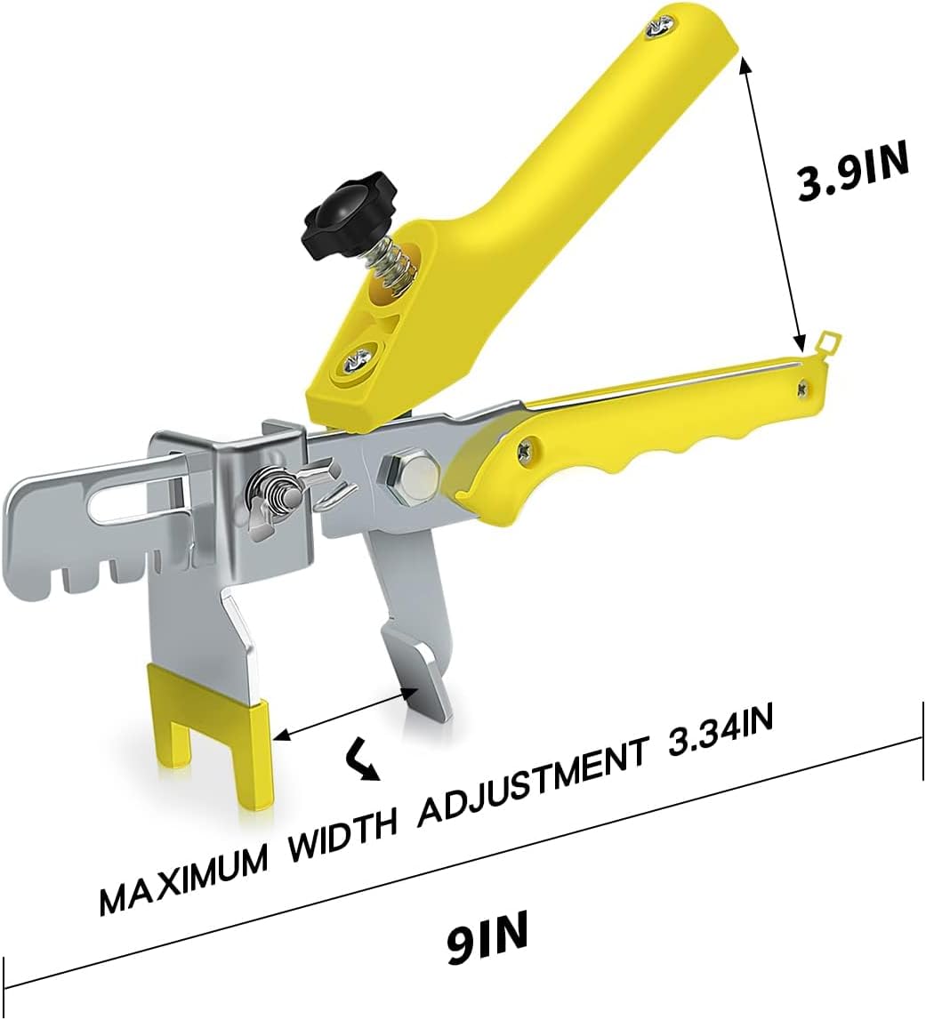 DGSL Tile Leveling System with Plier - 1200-Piece Spacers Clips and 300-Piece Reusable Wedges Tools Set for Stone Installation 1/16 Inch