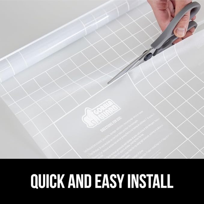 Gorilla Guard Window Privacy Film, Removable Two Way Sun Blocking, Reusable No Residue Stickers, Strong Static Clings to Glass Windows, Decorative Bathroom Door Coverings, 11.8 x 78.7 Inch, White