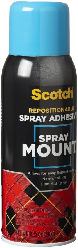 Scotch Spray Mount, 10.2 5 oz, Repositionable on Many Surfaces(6065)