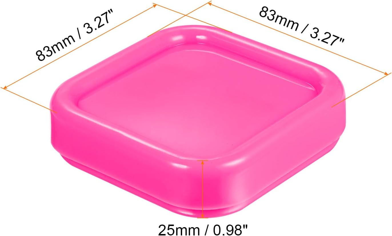 HARFINGTON Magnetic Pin Cushion Square Plastic Magnetic Sewing Pin Holder Storage Case Needle Cushion Tool for Sewing DIY Projects, Pink