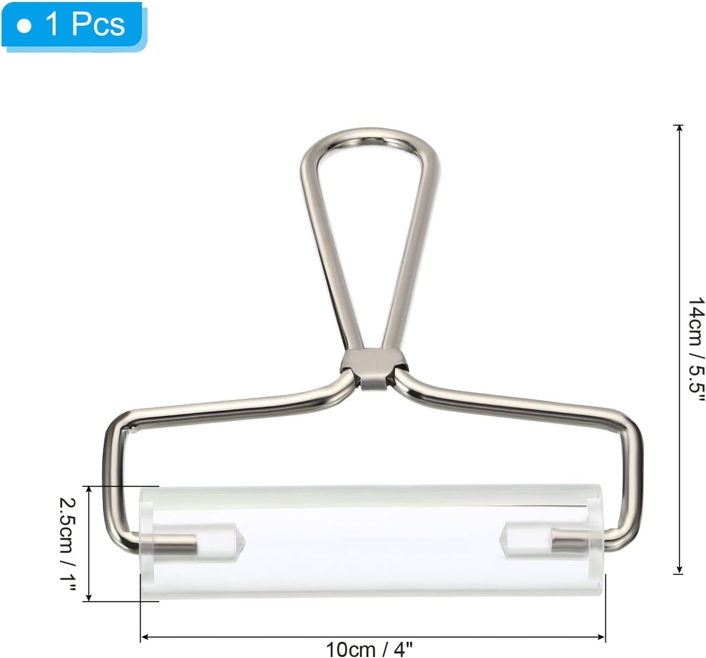 PATIKIL 4 Inch Acrylic Roller Brayer, Clay Rolling Pin Tools with Steel Handle for Wallpaper Printing Printmaking Ink Stamping Tape Construction