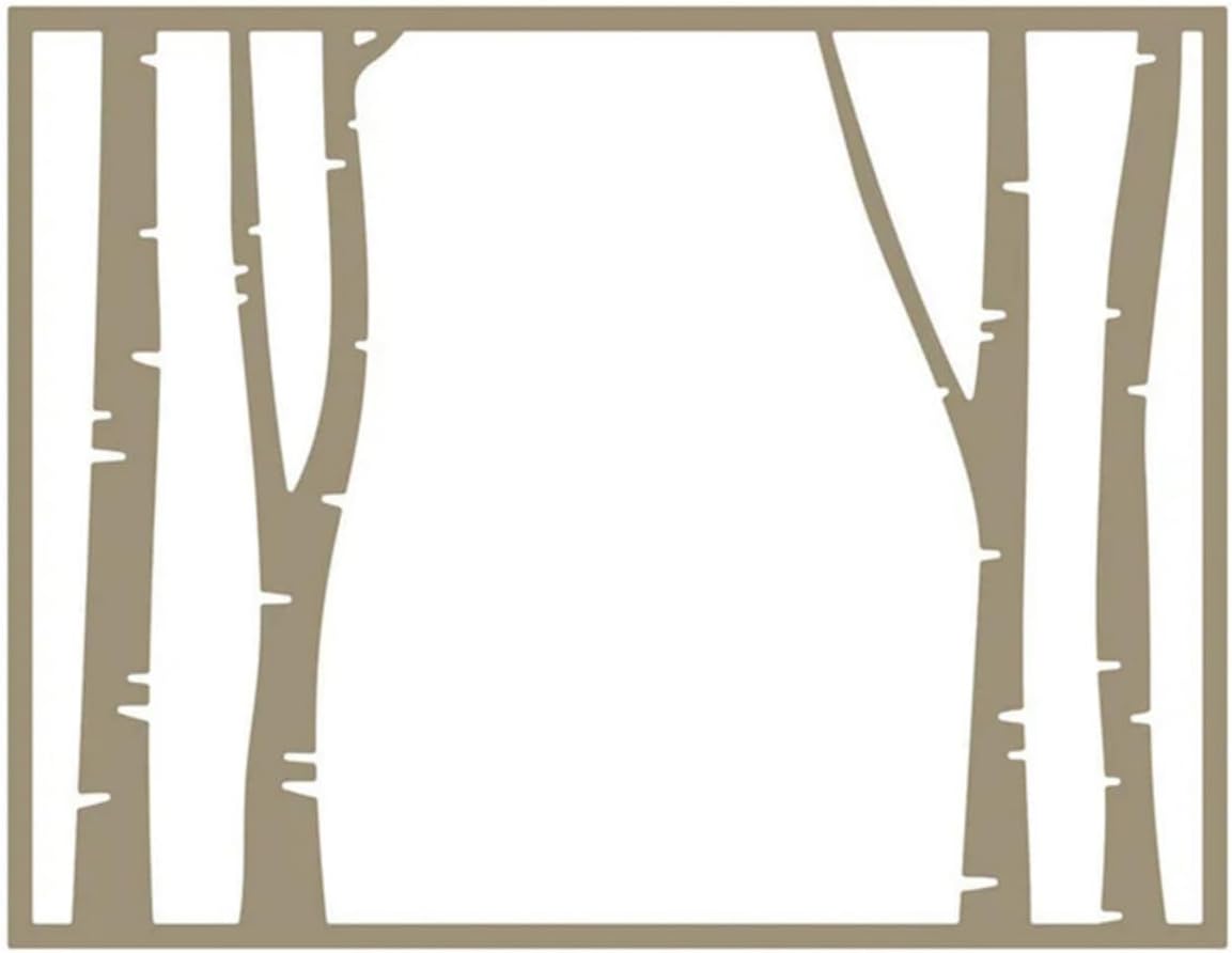 Cutting Dies Metal Stencils Scrapbooking Tools Flowers Lace Frame DIY Embossing Template for Paper Card Making Album Arts Crafts Supplies (Tree Frame A-11.1x14.3cm)