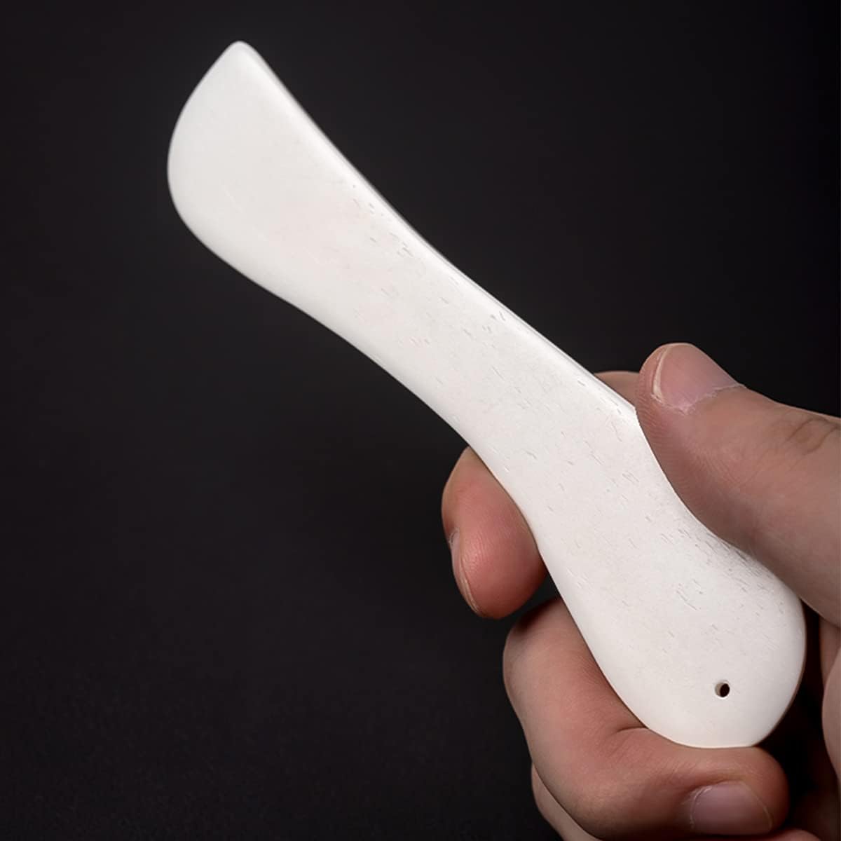 WUTA Genuine Bone Folder Leather Tools Scoring Folding Creasing Origami Paper Creaser Crafting Scrapbooking Tool for DIY Handmade Christmas Gift (2 Packs Arc Shape)