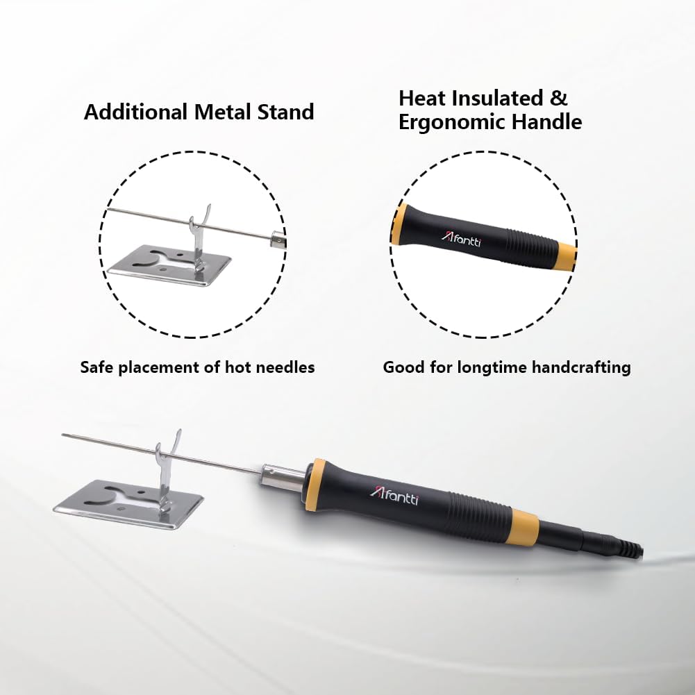 Foam Cutter Hot Wire Electric Styrofoam Cutting Pen Tool | Higher Temperature | 2 Needle | Heat-Insulated Handle | for Eva Foam Board