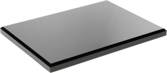 Plymor Black Acrylic Rectangular Beveled Display Base, 8" W x 6" D x 0.5" H