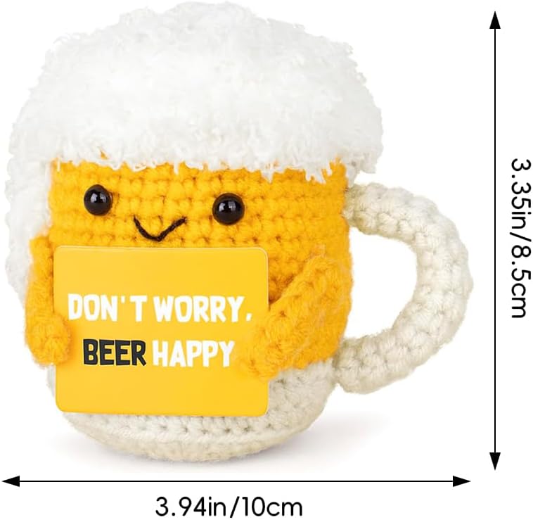 Beer Cup Pin Cushion, Handmade Knitted Pincushions, Cute Pin Cushions Needle Holders for Sewing Quilting Accessory, DIY Crafts or Patchwork Decor