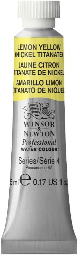 Winsor & Newton Professional Watercolor, 5ml (0.17-oz) Tube, Lemon Yellow Hue