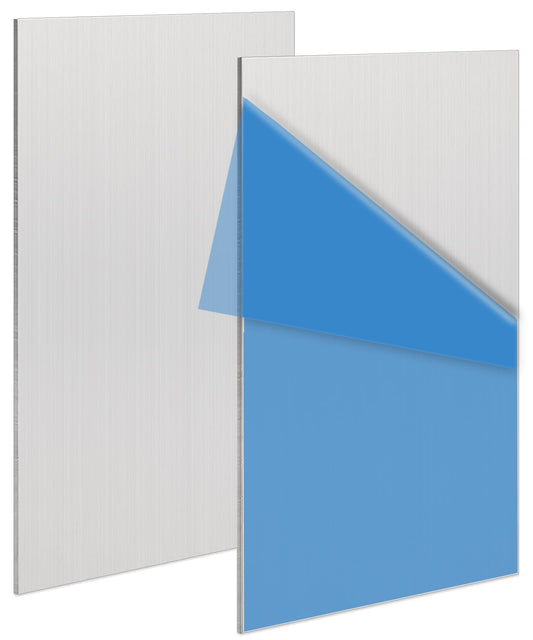 2 Pack 5052 H32 Aluminum Sheet Metal 8” x 4”x 1/8”(0.12") Flat Plain Thin Aluminum Plate Covered with Protective Film, Rectangle Metal Plate for Crafting lndustry, 3mm