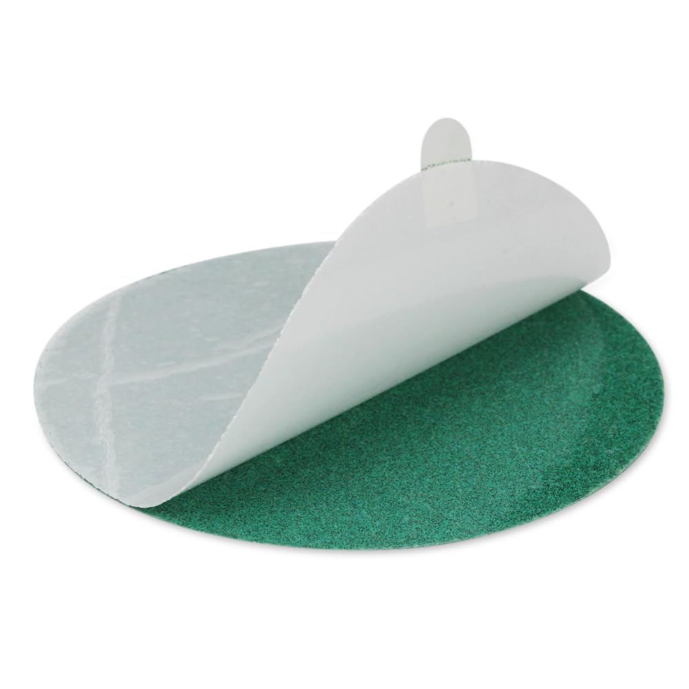 BHA 5” Green Film PSA Self Adhesive Sanding Discs - 50 Pack - Wet/Dry, Sticky Back, Premium Aluminum Oxide for Long-Lasting, Low-Dust & Load Resistant Sanding and Surface Finishing - 120 Grits