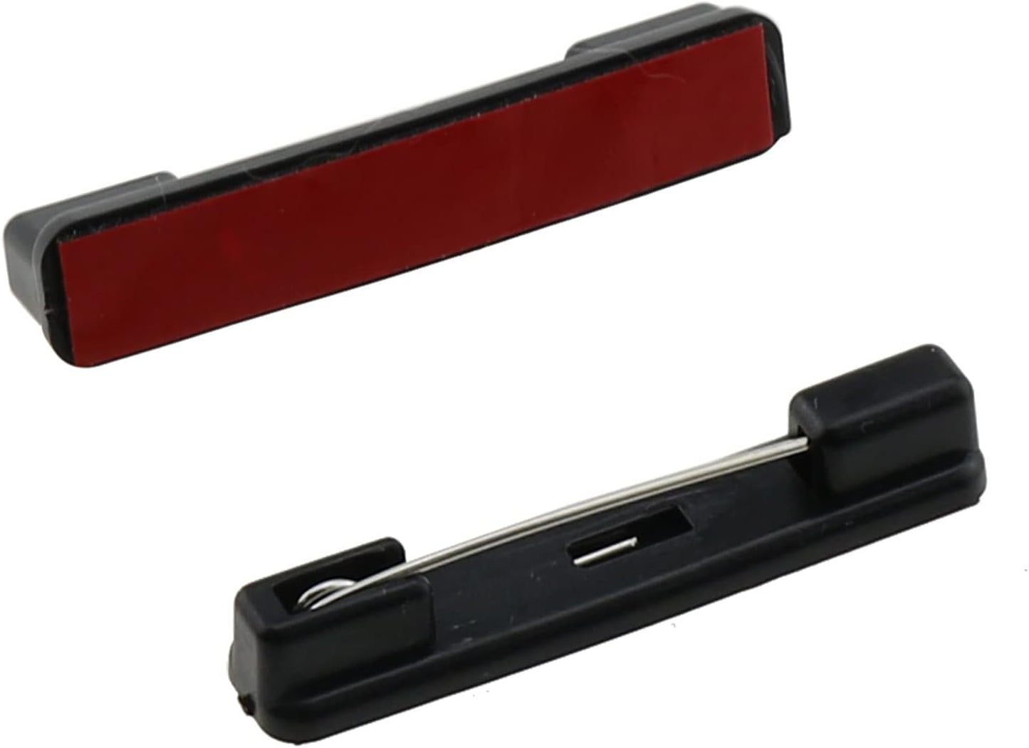 Self-Adhesive Bar Safety Pins E-outstanding 50pcs Black Safety Pin with Adhesive Brooch Back for ID Badges, Ribbons,Nametags and Crafting, Adhesive Badge Crafting Pins