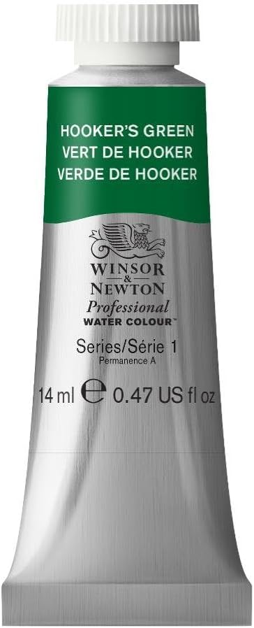 Winsor & Newton Professional Water Colour Paint, 0.47-oz Tube, Hooker's Green