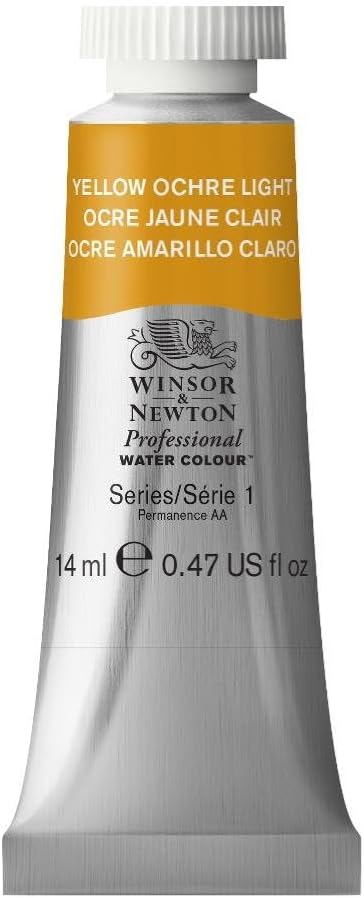 Winsor & Newton Professional Watercolor, 14ml (0.47-oz) Tube, Yellow Ochre Light