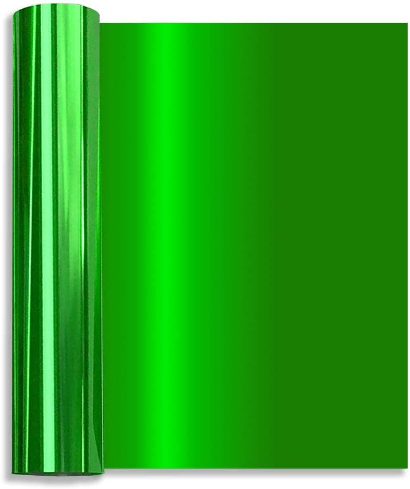Tvinyl Warehouse Green Foil HTV Metallic Heat Transfer Vinyl Roll 12" x 6FT for All Cutter Machine