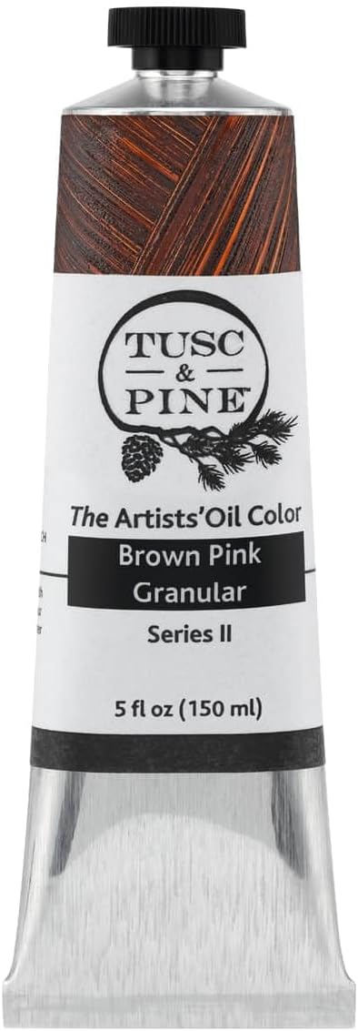 Tusc & Pine Artist Oil Paint - Brown Pink Granular, 150 ml, Non-Yellowing, Rich & Creamy Consistency, Maximum Pigment Load, Small Batch Milled Oil Paints Made in the USA for Professional Artists