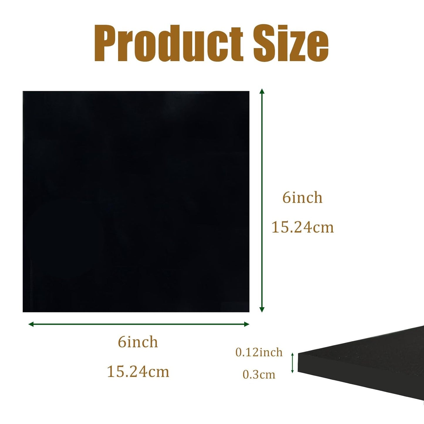 4 Pieces Neoprene Rubber Pads with Adhesive Backing 1/8 in Thick x 6 in x 6 in, Anti Vibration Pads, Rubber Block for Anti-Slip, Shock Absorption, Protection