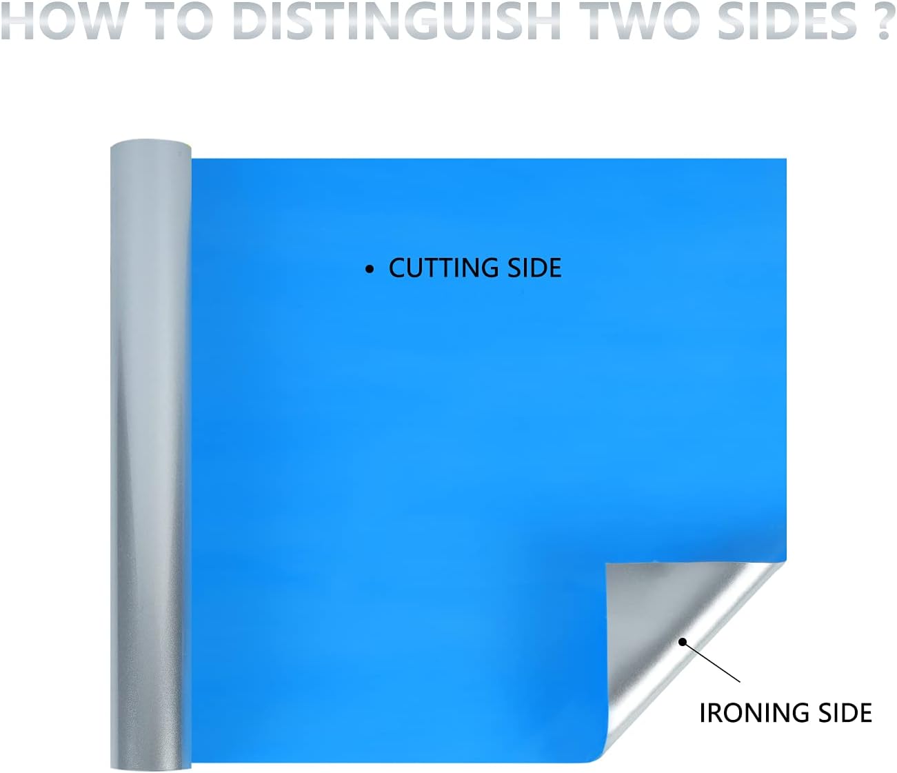 guangyintong Shiny Silver Heat Transfer Vinyl HTV Rolls, 12" x 8ft PU Iron on Vinyl Bundle for T-Shirts, Stretchy Thin Soft HTV Vinyl for All Cutter Machine Easy to Cut & Weed for Heat Vinyl Design