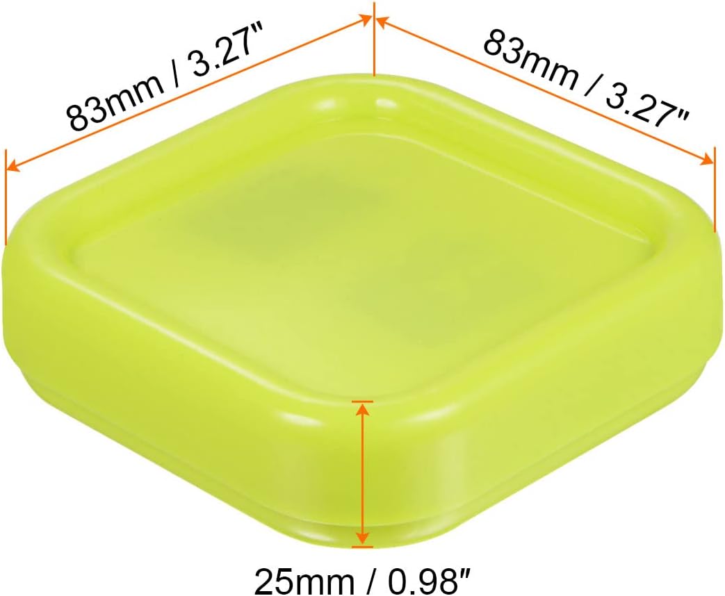 HARFINGTON Magnetic Pin Cushion Square Plastic Magnetic Sewing Pin Holder Storage Case Needle Cushion Tool for Sewing DIY Projects, Yellow-Green