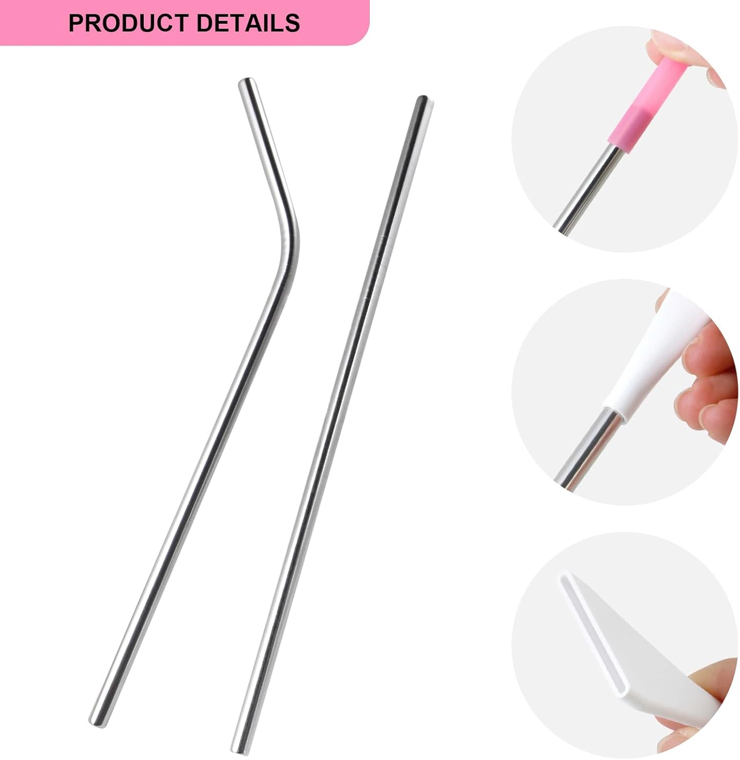Stainless Steel Straw Blow Nozzles Set for Acrylic Paint Pouring Tools, Pour Painting Supplies for Fluid Art Bloom and Dutch Pour Techniques 4 Set
