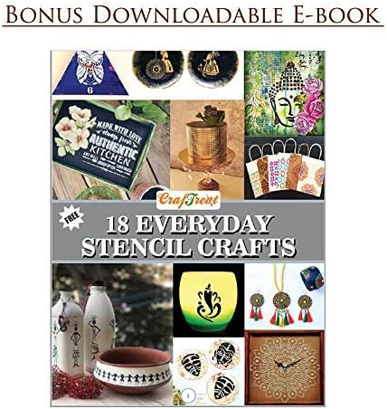 CrafTreat Reusable Tie Dye Stencils for Painting on Wood, Canvas, Paper, Fabric, Floor, Wall and Tile - Tie and Dye - 6x6 Inches - DIY Art and Craft Stencils - Tie Dye Stencil