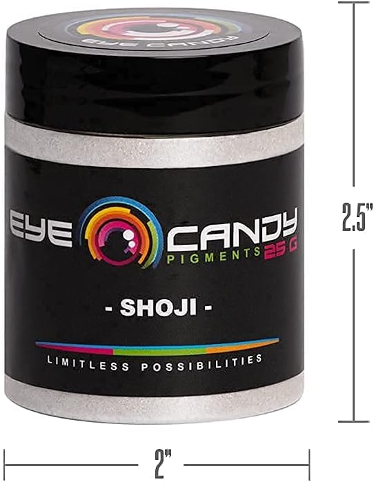 Eye Candy Pigments Premium White Mica Powder - Shoji (25gr) - for Epoxy, Resin, Soap, Paint, Woodworking, Acrylic Pouring, Bath Bombs, Fishing Lures - DIY Arts and Crafts Additive