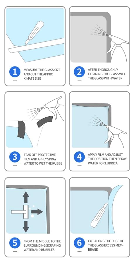 UV 99% Security and Safety 4 Mil Clear Window Film Shatterproof Anti Shatter Tempered Glass Film for Home and Office Windows (Clear, 36 in x 100 FT)