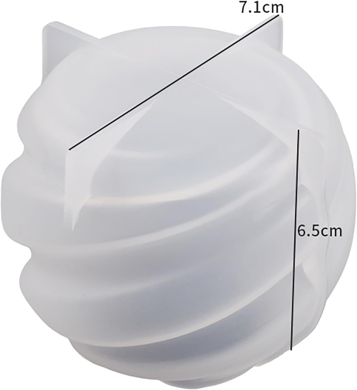 2 Pack Wave Candle Spiral Ball Resin Casting Mold Making Molds Silicone Mold for Candle Home Decorate Candle Making 3D Animal Mold