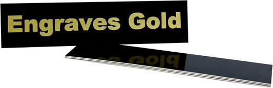 Blank Metal Plates for Laser Engraving - 4 Pack | Aluminum Sheets 0.020" Thick | CO2, Diode, Fiber Laser Compatible | Multiple Sizes & Colors (Black (engraves gold), 2x11.25 inch)