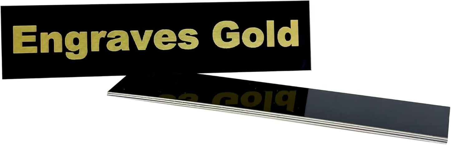 Blank Metal Plates for Laser Engraving - 4 Pack | Aluminum Sheets 0.020" Thick | CO2, Diode, Fiber Laser Compatible | Multiple Sizes & Colors (Black (engraves gold), 4.25x6.25 inch)