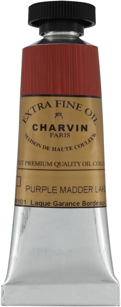 Charvin Extra Fine Oil Paint, Purple Madder Lake 20 mL - Triple-Milled, Rich Texture, Poppy Oil-Based, Light-Fast, Handmade, Archival Quality