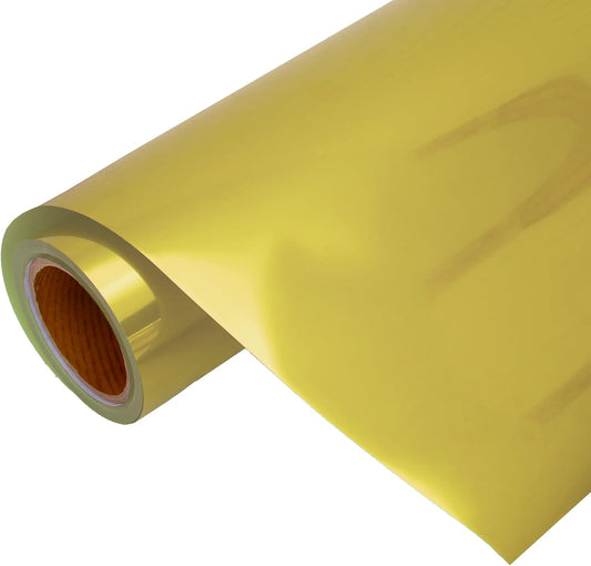 Threadart Metallic Gold Matte Heat Transfer Vinyl Film | Custom Cut Roll 20" Wide by The Yard | Compatible with Venture Explore and Maker, Silhouette Cameo, & Large Format Cutters