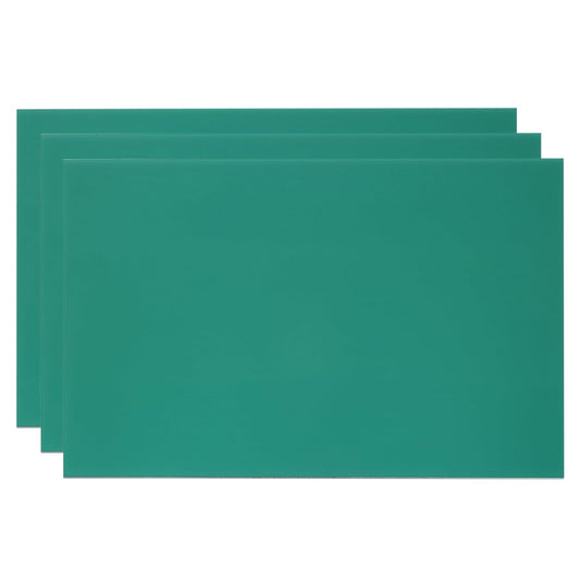PATIKIL 8x12 Inch Anodized Aluminum Sheet Metal, 3Pcs Laser Plates Engraving Blanks 0.5MM Thin Rectangle for Crafting DIY House Laser Engraving, Green