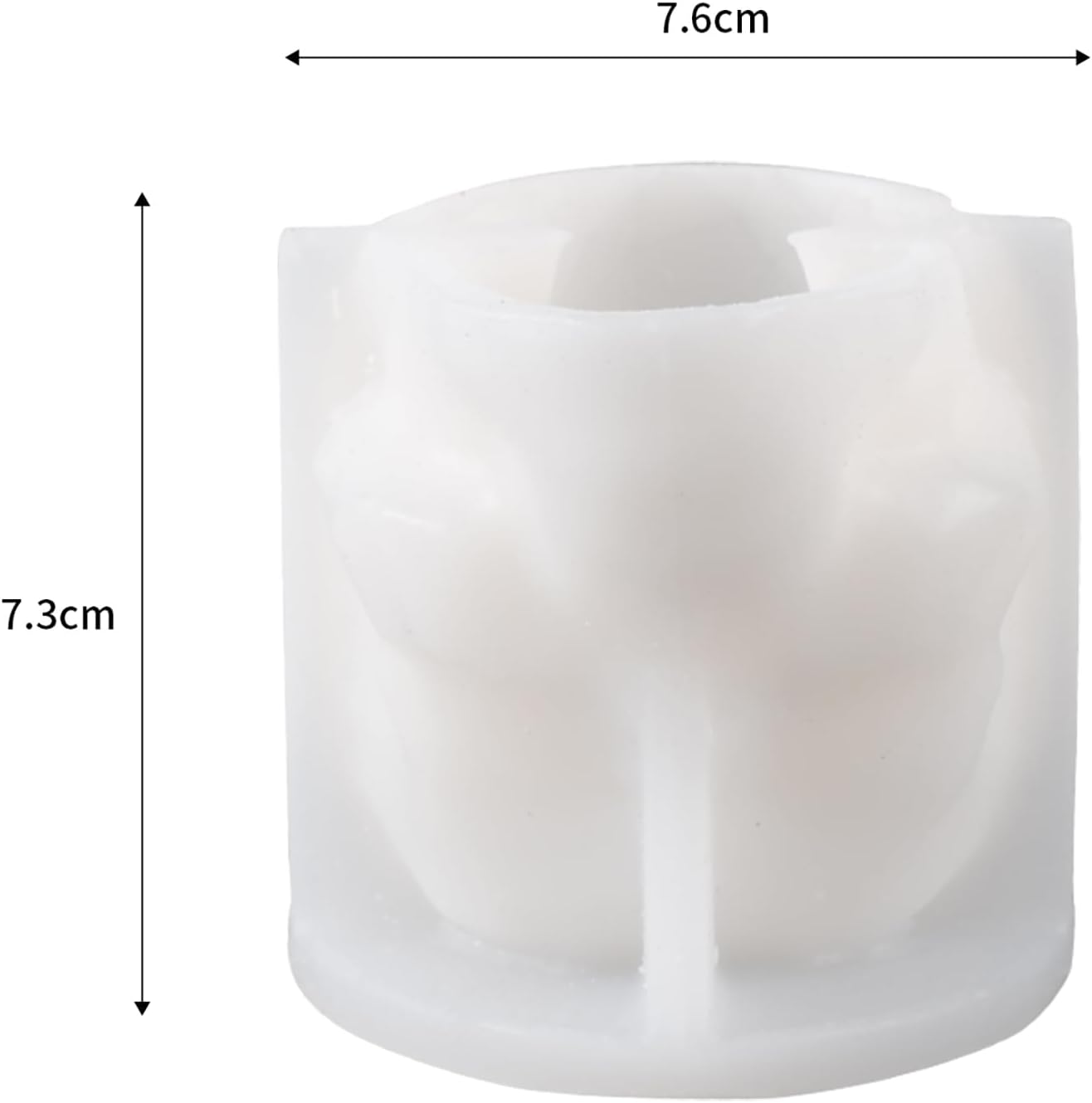 Skull Head Candle Mold - Resin Casting Silicone Molds for Home Decor & Candle Making Wave Spiral Mold