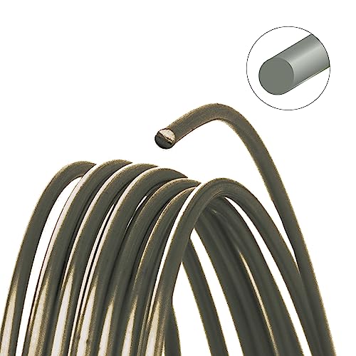 The Beadsmith Wire Elements Craft Wire – Tarnish Resistant, Soft Temper, Round, Hematite Color – 0.51mm, 24 Gauge, 10 Yard Spool – Jewelry Making, Wire Wrapping, Floral, & Other DIY Crafts