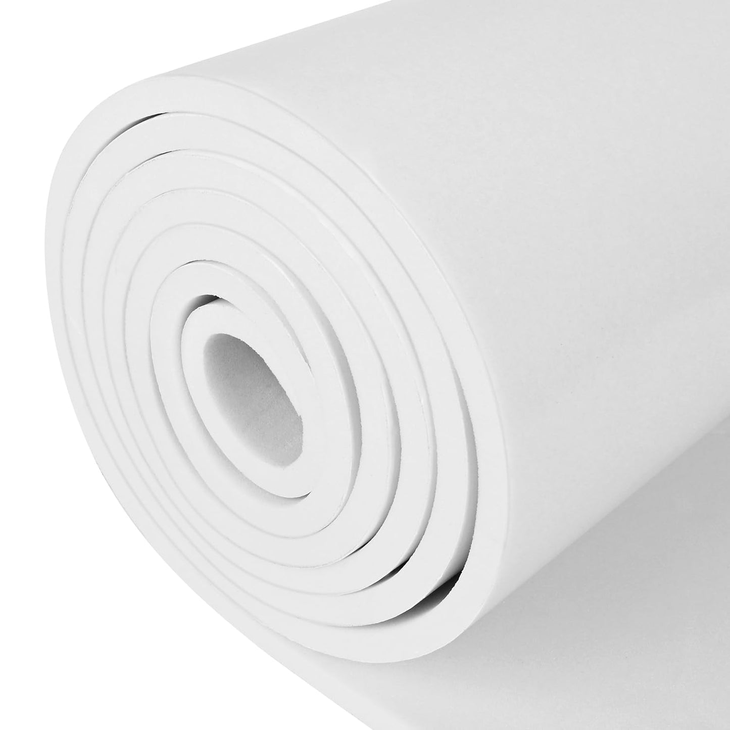 Sponge Neoprene Foam Rubber Sheet with Adhesive, 12 in x 81 in x 1/4 in Multi-Function Soundproof High Density Waterproof Rubber Mat, Perfect Cosplay Easy Cut DIY Neoprene Padding Roll - White