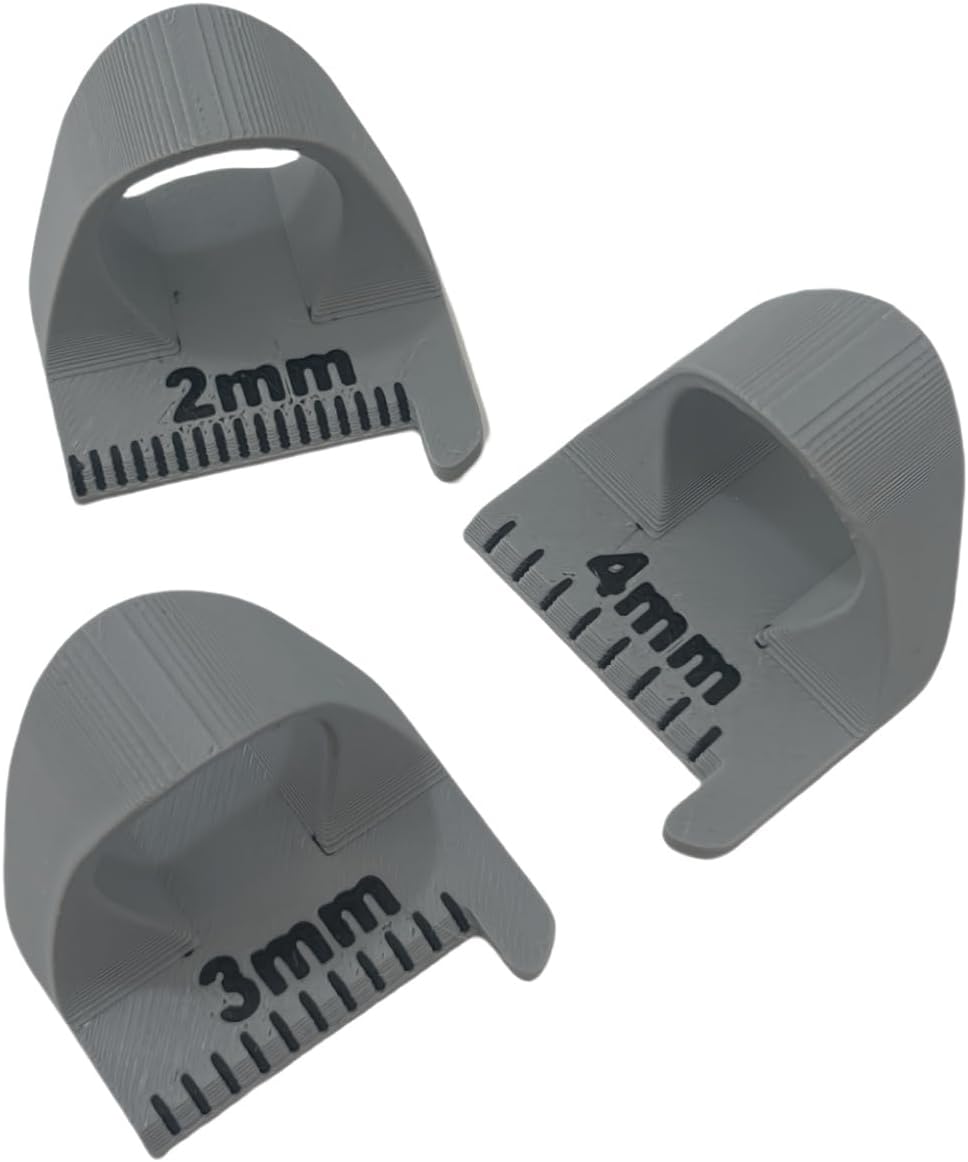 Sewing Finger Ruler for Even Stitches, Magnetic Seam Guide Sewing Kit Supplies Non-Slip Template Mini Measuring Gauge 4mm 3mm 2mm, Quilting Templates Precision Sewing DIY Handmade Sewing Tool (Gray)