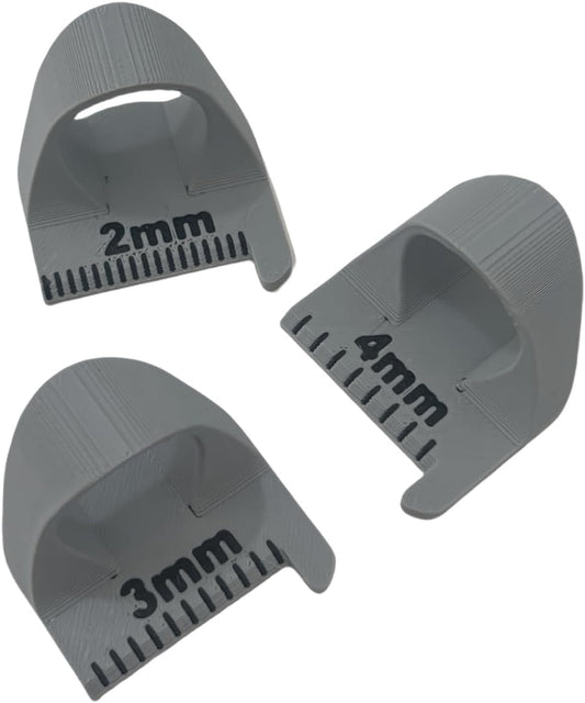 Sewing Finger Ruler for Even Stitches, Magnetic Seam Guide Sewing Kit Supplies Non-Slip Template Mini Measuring Gauge 4mm 3mm 2mm, Quilting Templates Precision Sewing DIY Handmade Sewing Tool (Gray)