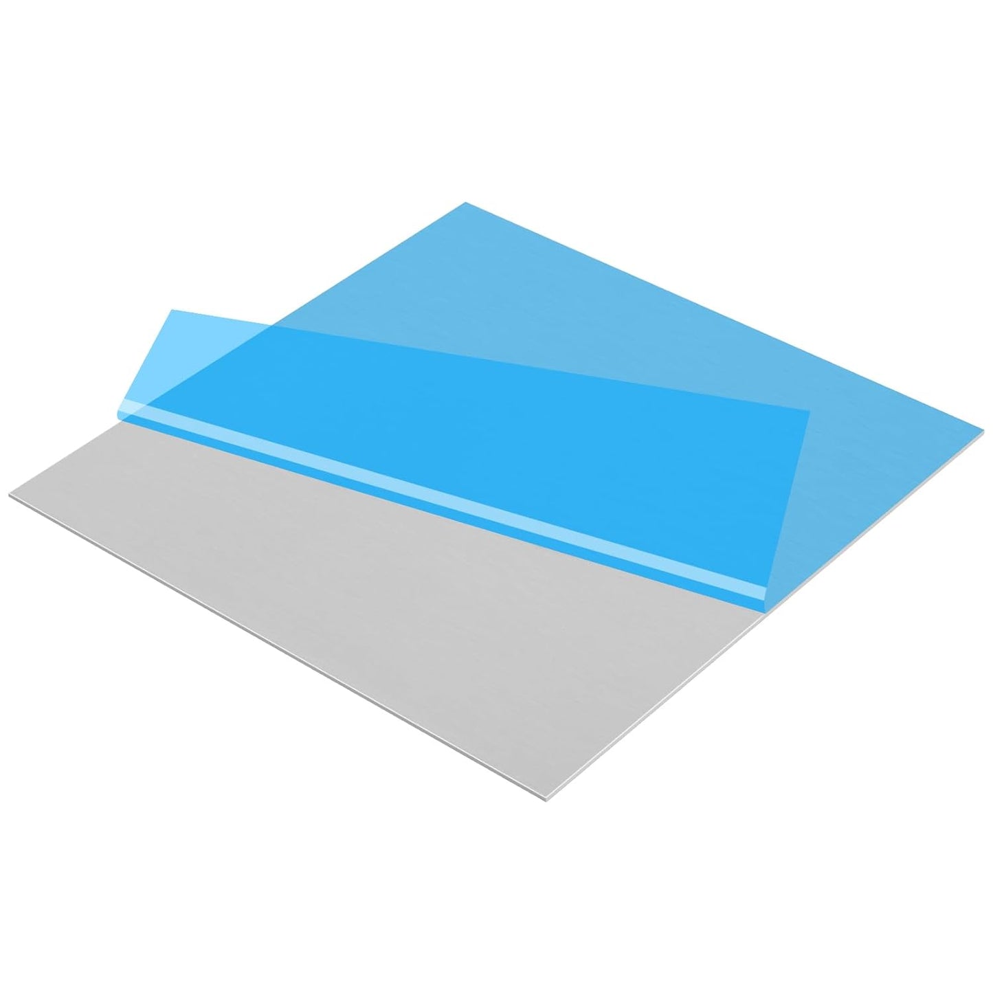 6061 T651 Aluminum Sheet Metal 16 x 16 x 1/8 (0.125”) Inch Flat Plain Aluminum Plate Covered with Protective Film, Heat Treatable Rectangle 3MM Aluminum Metal Plate for Crafting, Industrial