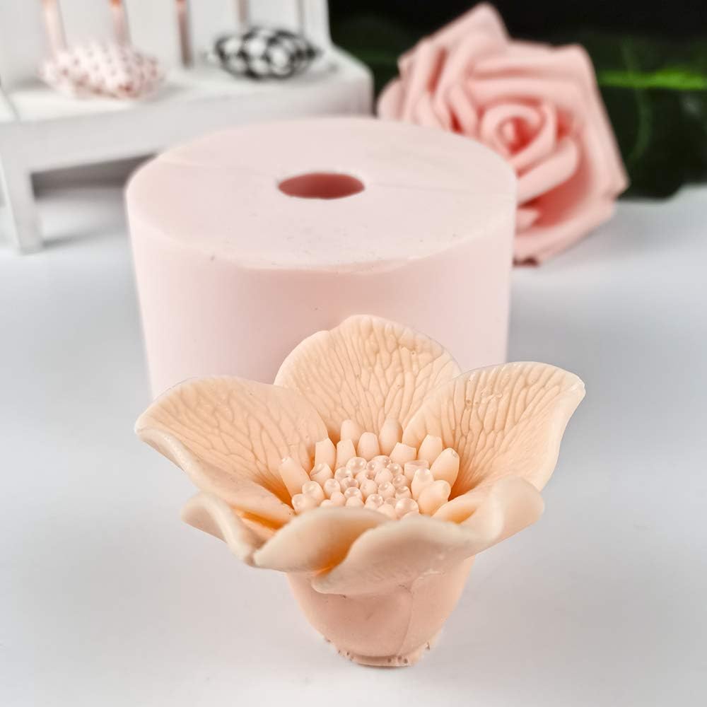 Flower Resin Crafts Mould 3D Flower Epoxy Resin Silicone Mould Bouquet Candle Mold Aromatherapy Gypsum Plaster Molds Chocolate Candy Cake Decoration Crafts Moulds